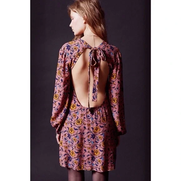 FOR LOVE AND LEMONS open back long sleeve floral dress - Picture 3 of 9